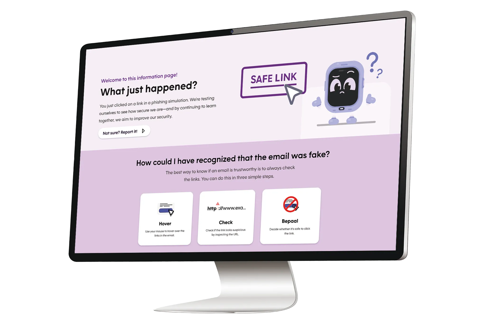 Email phishing example