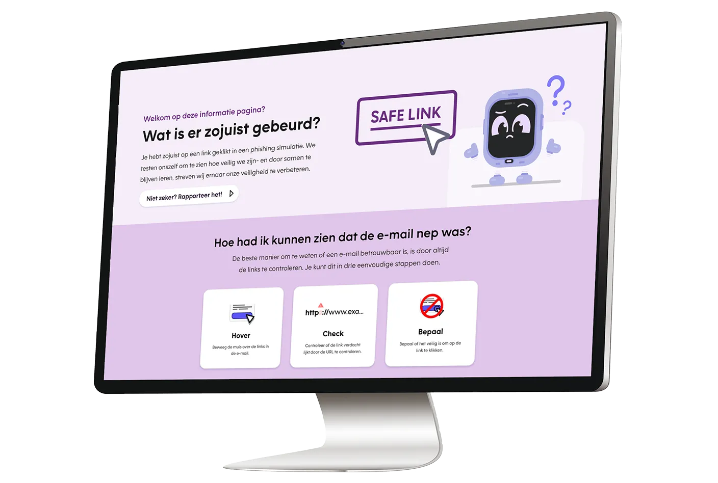 Email phishing example